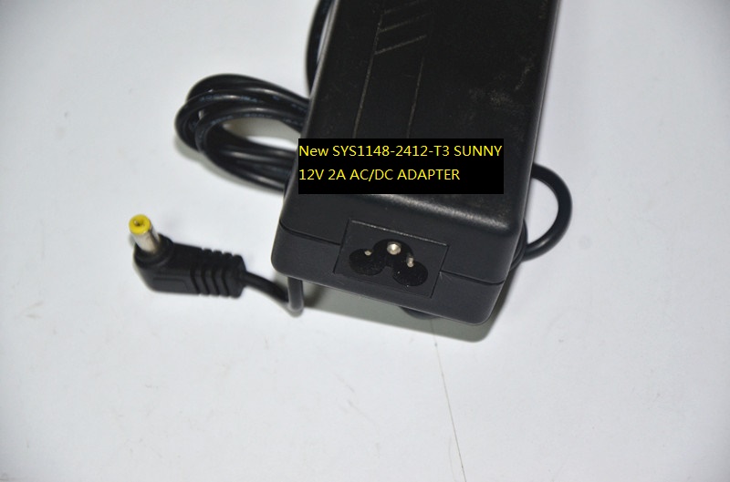 100% Brand New 12V 2A AC/DC ADAPTER SYS1148-2412-T3 SUNNY POWER SUPPLY